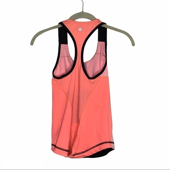 Lululemon Cardio Kick Tank Black Coral Orange - Picture 6 of 8